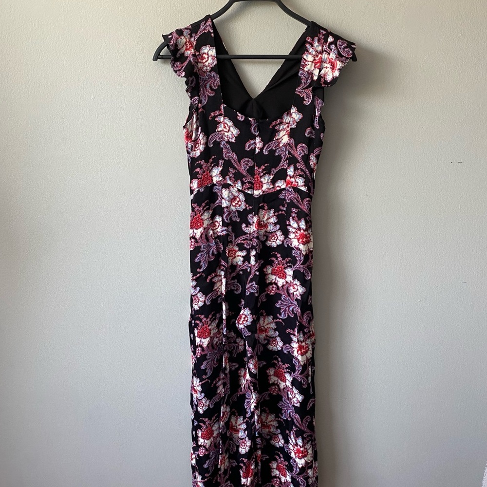 2/$25 Club Monaco Denay Floral Wide Leg Cropped Jumpsuit - Picture 5 of 8